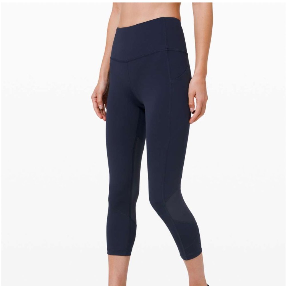 Lululemon Pace Rival High-Rise Crop 22" *No Zip True Navy 4